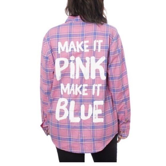 Cakeworthy Tops - NWT Aurora Flannel by Cakeworthy “Make it Pink”